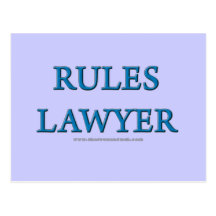 Rules Lawyer Post Card