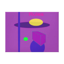 Rules Purple Canvas Print