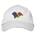 Rumania Romania wavy flag embroidered hats