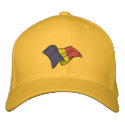 Rumania Romanian wavy flag of Romania embroidered hats