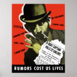 Rumors Cost Us Lives -- WW2 Posters