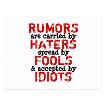 RUMORS ~ Postcard Truism / Philosophy