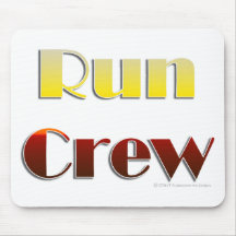 Run Crew (Text Only) Mousepad