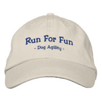 Run for Fun Dog Agility Embroidered Hat