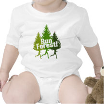 Run Forest, Protect the Earth Day Baby Bodysuit