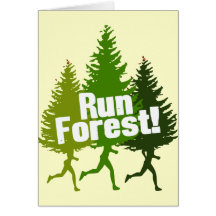Run Forest, Protect the Earth Day Cards