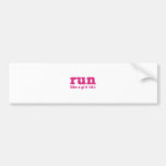 run like a girl bumper stickers