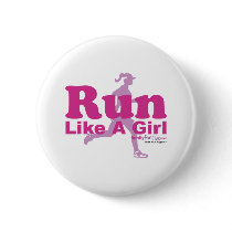 Run Like A Girl Button