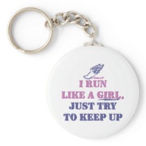 Run Like a Girl Keychain