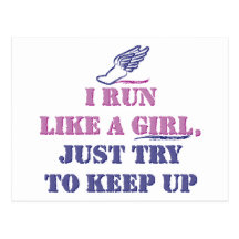 Run Like a Girl Post Cards