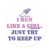 Run Like a Girl Stickers