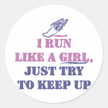 Run Like a Girl Stickers