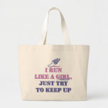 Run Like a Girl Tote Bags