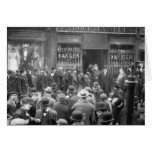 Run on East Side Bank, NYC, 1912 Greeting Cards