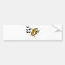 Run Pigskin Run Bumper Sticker