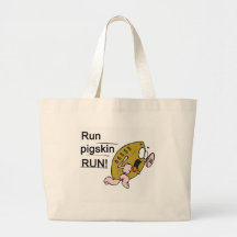 Run Pigskin Run Canvas Bags