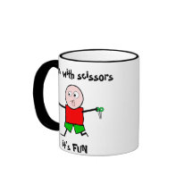 Run with scissors mugs