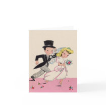 Runaway Bride & Groom Greeting Cards