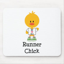 Runner Chick Peace Love 13.1 Mousepad