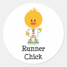 Runner Chick Peace Love 13.1 Stickers
