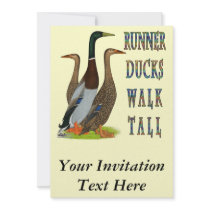 Runner Ducks Walk Tall Custom Announcement