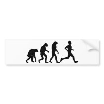 runner evolution icon bumper stickers