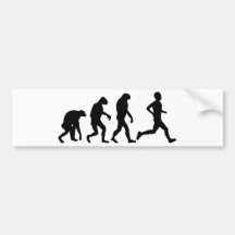 runner evolution icon bumper sticker