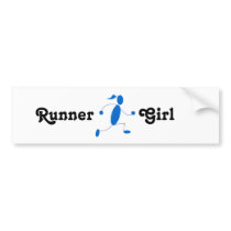 Runner Girl Bumper Sticker bumper stickers