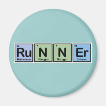 Runner made of Elements Fridge Magnet