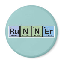 Runner made of Elements Fridge Magnet