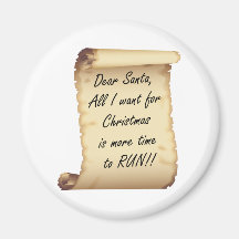 RunnerChick Dear Santa Magnet