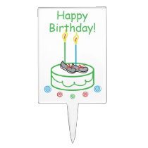 Runner's Birthday - Running Party cake picks