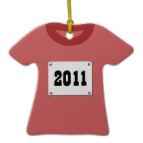 Runner's Shirt and Bib ornaments