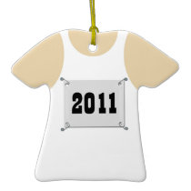 Runner's Singlet and Bib ornaments