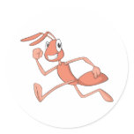 Running Ant Round Sticker