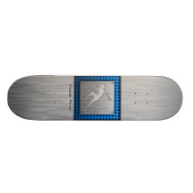 Running; Brushed Metal-look Skateboard