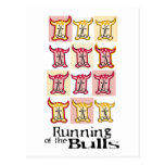 Running Bulls Spain Post Cards