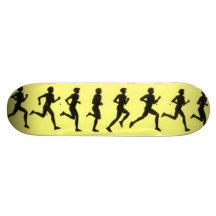 Running Cartoon Art Skateboard