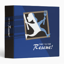 Running chef fork knife recipe cookbook binder