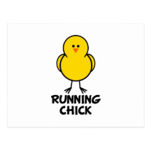 Running Chick Postcard