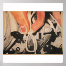 Running Flat pastel Posters