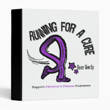 Running For A Cure Alzheimer's Disease 3 Ring Binders