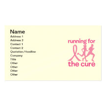Running For The Cure Business Cards