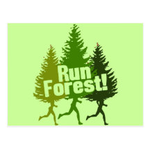 Running Forest Post Cards