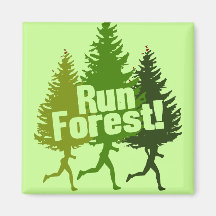 Running Forest Refrigerator Magnets