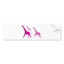 Running Giraffes (Purple) Bumper Stickers