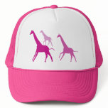 Running Giraffes (Purple) hats