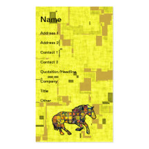 RUNNING HORSE SQUARED Business Cards