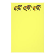 RUNNING HORSE SQUARED Stationery