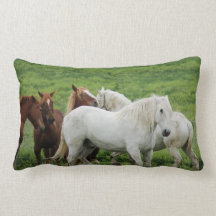 Running Horses Pillow